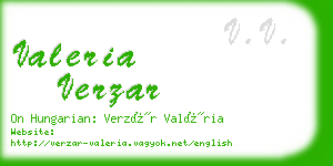 valeria verzar business card